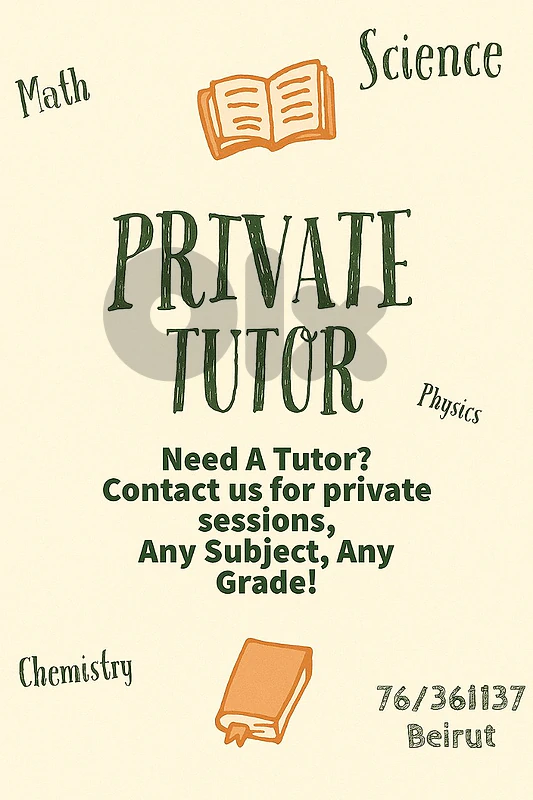 Private Teacher - Tutor - Private Lessons - Agenda