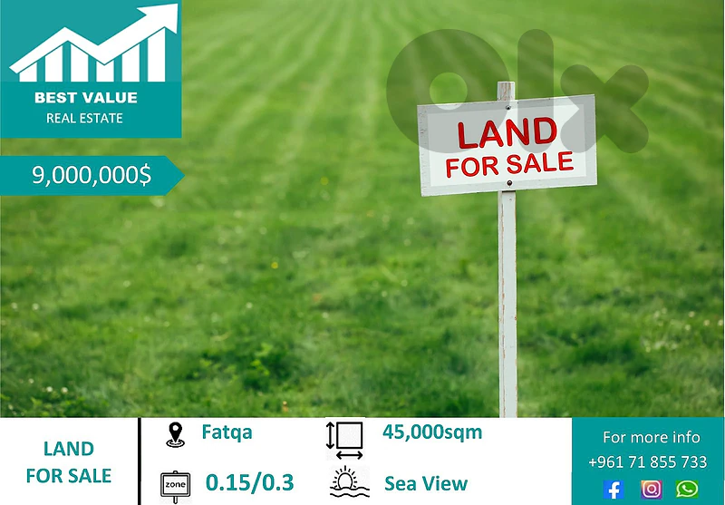 *Hot deal*  Land for sale in Fatqa below marketplace