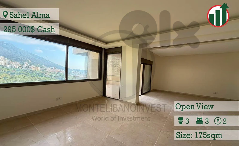 Brand New Apartment for Sale in Sahel Alma with Open View !!