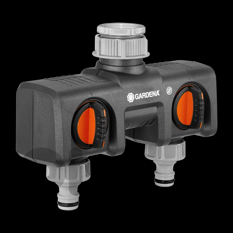 gardena 2 channel twin tap connector