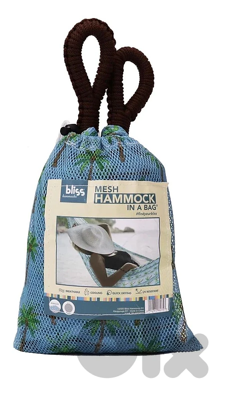 Bliss Mesh Hammock In A Bag - Palm Tree Print - 375lb Capacity