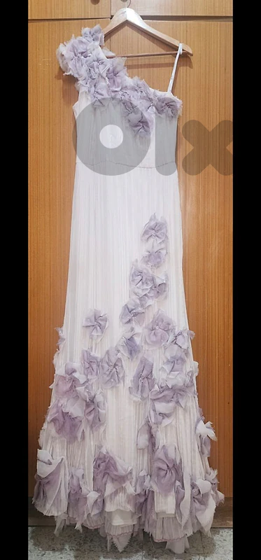 Tadashi shoji bridesmaid engagement wedding dress lilac large 42