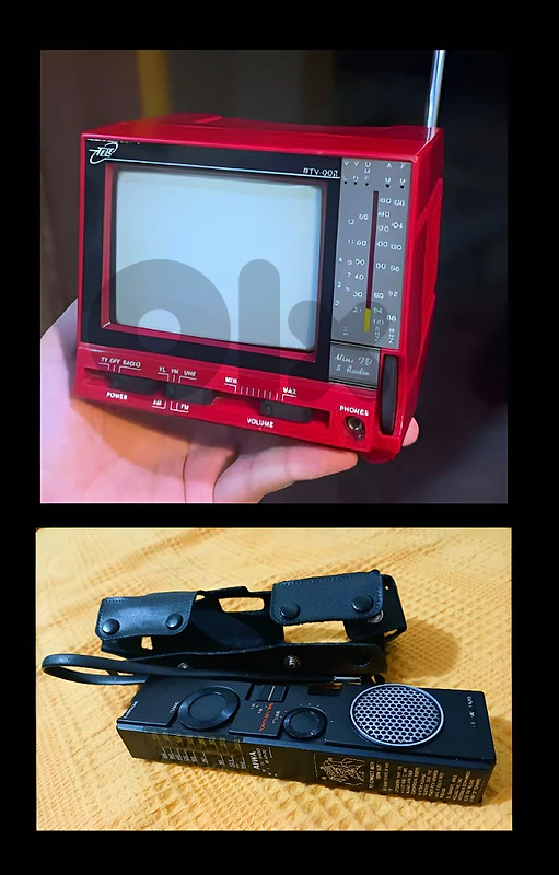 Rare antique mini tv and radio
vintage since 1980 راديو + تلفاز
