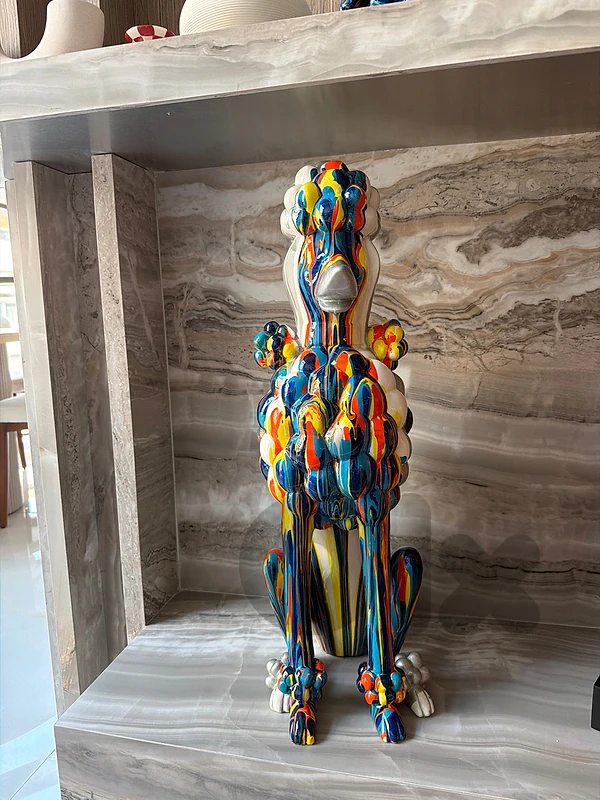 63cm Resin Poodle Sculpture