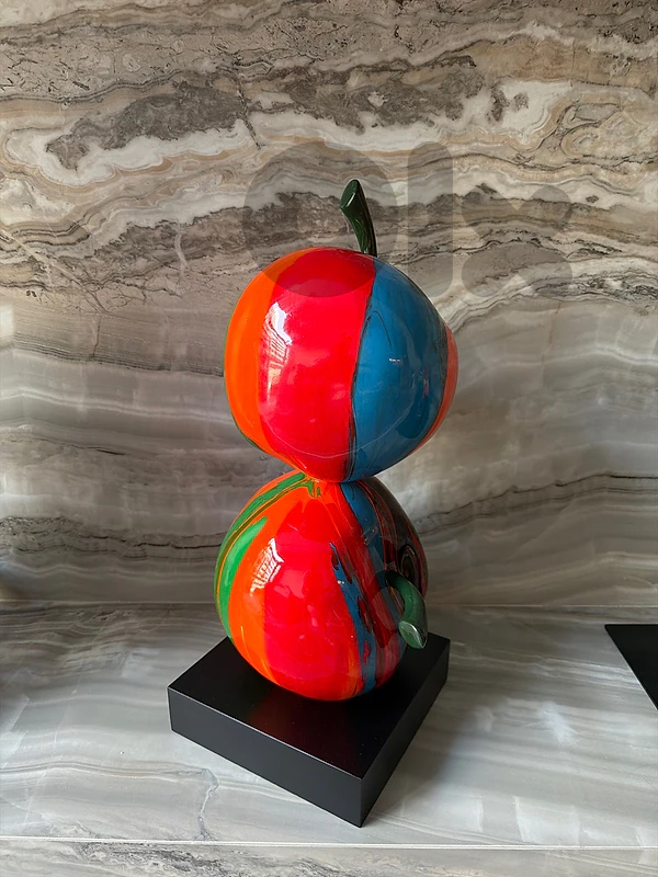 50cm Resin Colorful Apples Sculpture