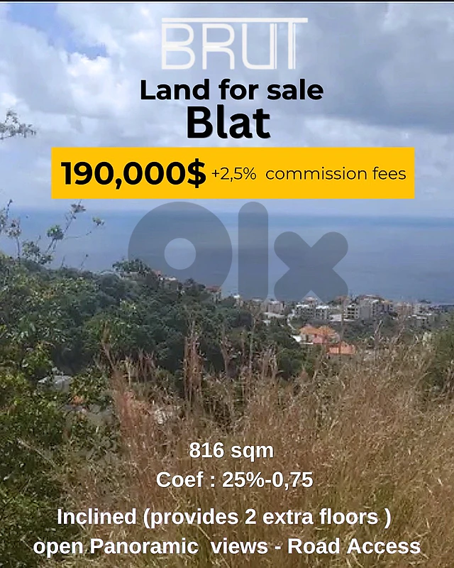 Prime Location Land for sale in Blat LAU Area