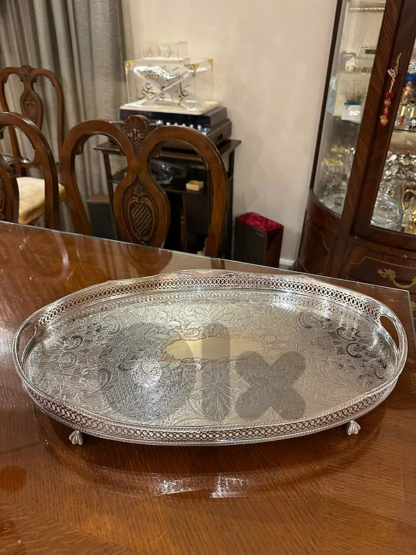 vintage english Tray 52cm sheffield silver plate good condition