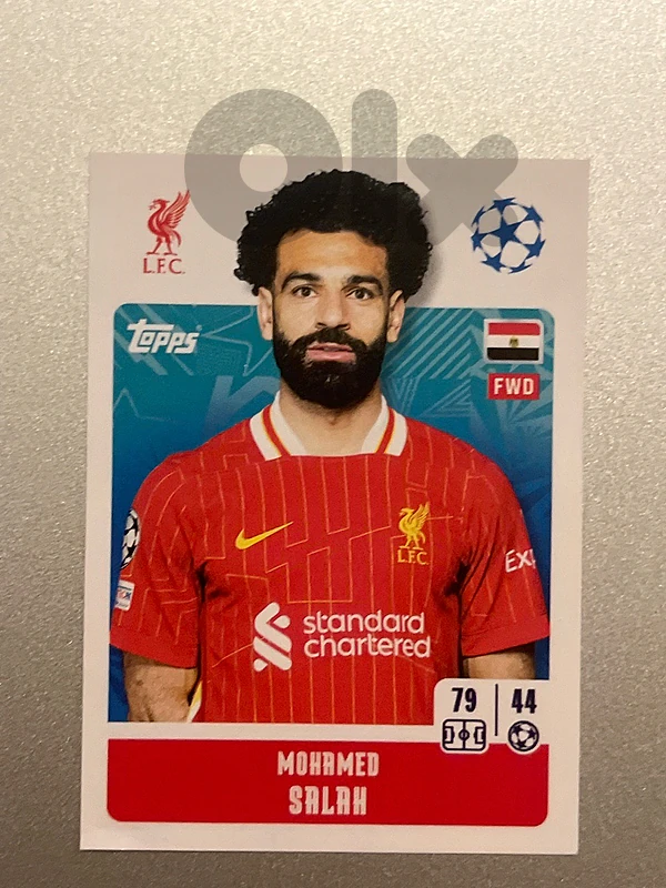 Mohamed salah football card sticker champions leagues 24/25