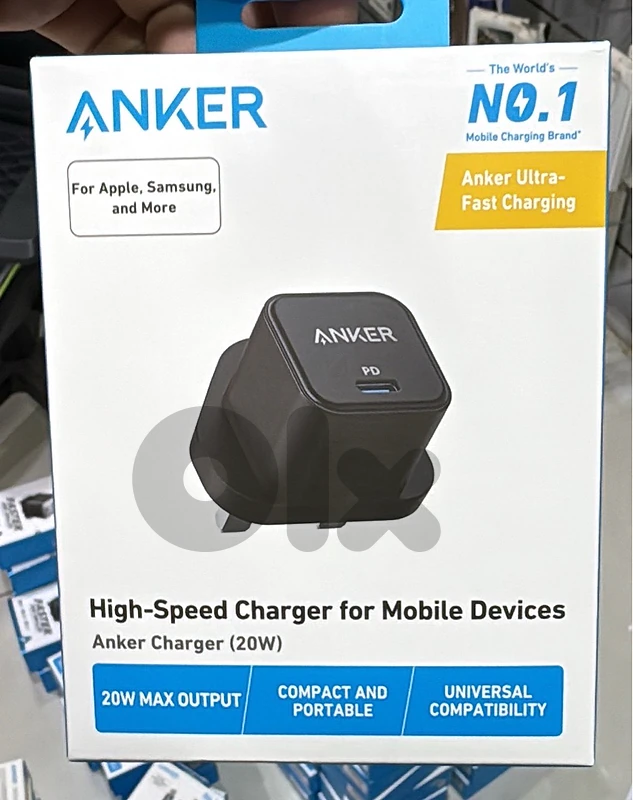 Anker Powerport III cube  20w usb-c 3 pin adapter A2149k12