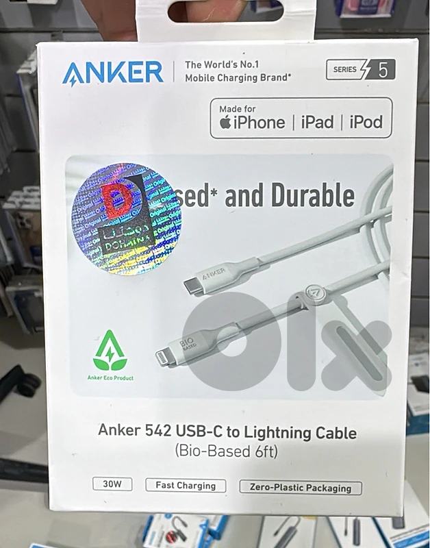 Anker 542 usb-c to lightning 6ft white
