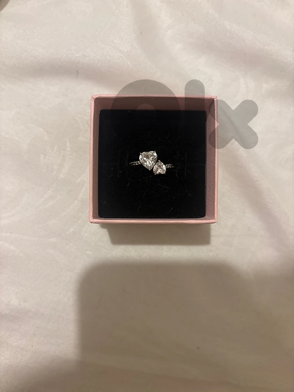 PANDORA DOUBLE HEART RING