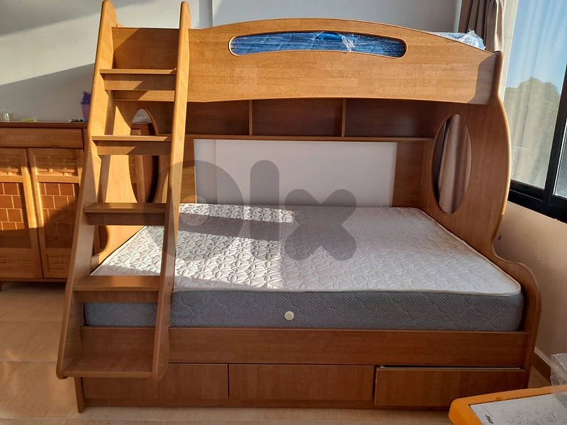 bed with mattresses