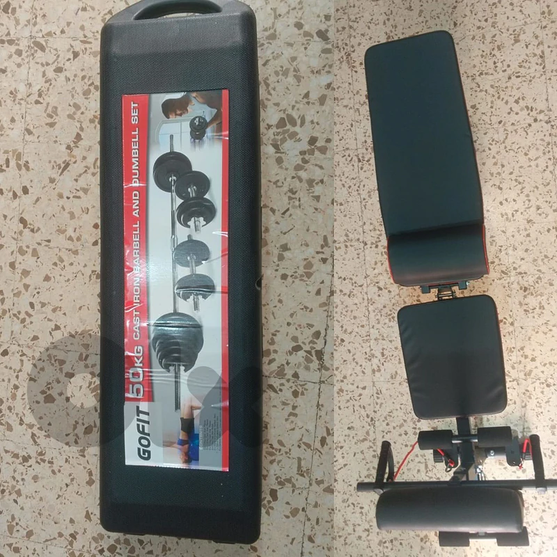 dumbbell set and adjustable bench