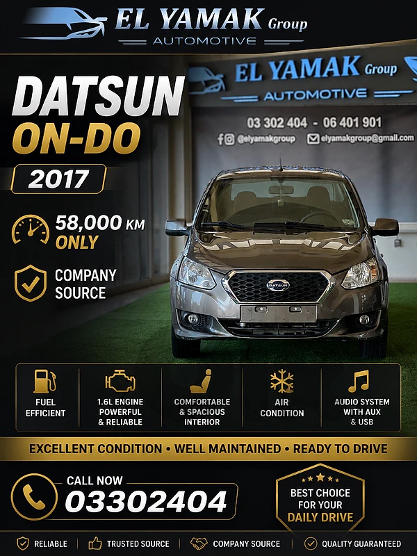 Datsun Mi Do 2017 like brand new! 58,000 km