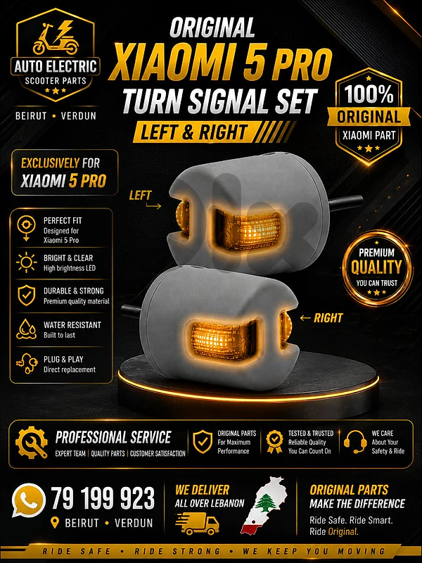 electric scooter orginal Xiaomi 5 pro signals light left and right