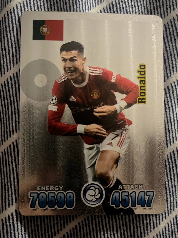 cristiano ronaldo silver football card