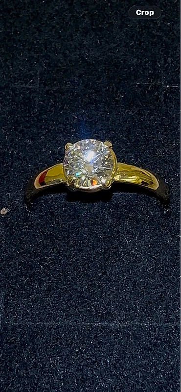 solitaire ring 1,03 ct   gold 2gm  very hight quality lab diamond