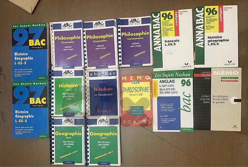 Lot de 13 annales du Bac (ABC / Nathan / Annabac)