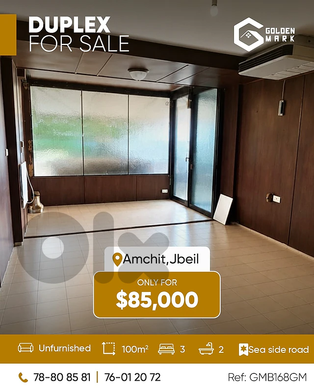 GMB168GM Duplex Apartment For Sale In Amchit شقة دوبلكس للبيع في عمشيت GMB168GM Duplex Apartment For Sale In Amchit شقة دوبلكس للبيع في عمشيت