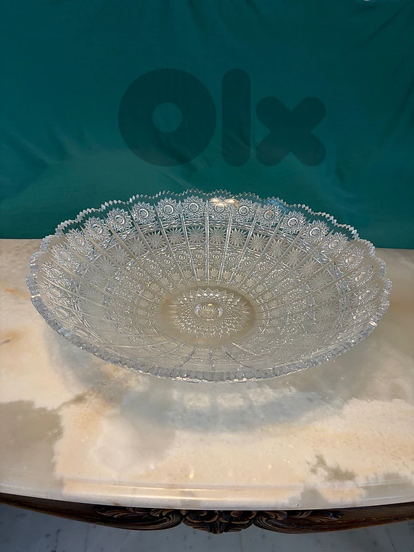 Set of 3 Vintage Bohemian Style Crystal Centerpieces | 2×33cm + 46cm