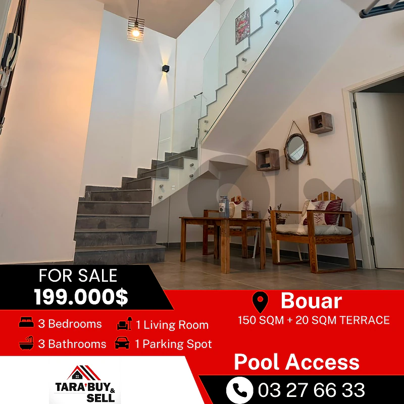 Duplex 150m for sale in Bouar دوبلكس 150م للبيع في البوار