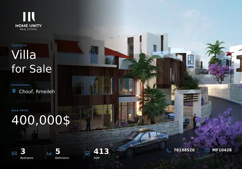 3-bedrooms Villa, Under construction for Sale in Rmeileh ,Chouf
