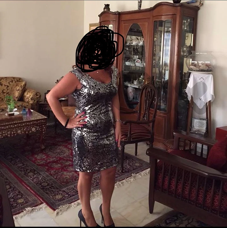 silver dress