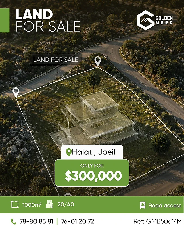 GMB506MM - Land For Sale In Halat - أرض للبيع في حالات GMB506MM - Land For Sale In Halat - أرض للبيع في حالات