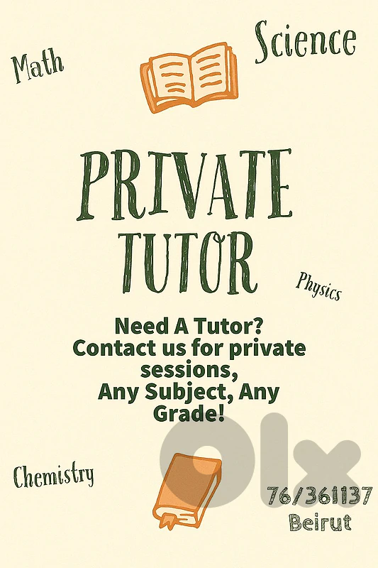 Private Teacher - Tutor - Private Lessons - Agenda