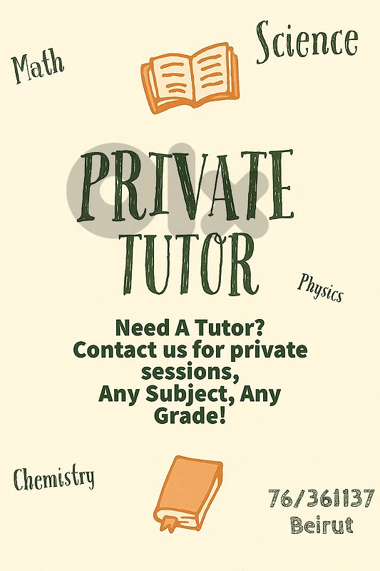Private Teacher - Tutor - Private Lessons - Agenda