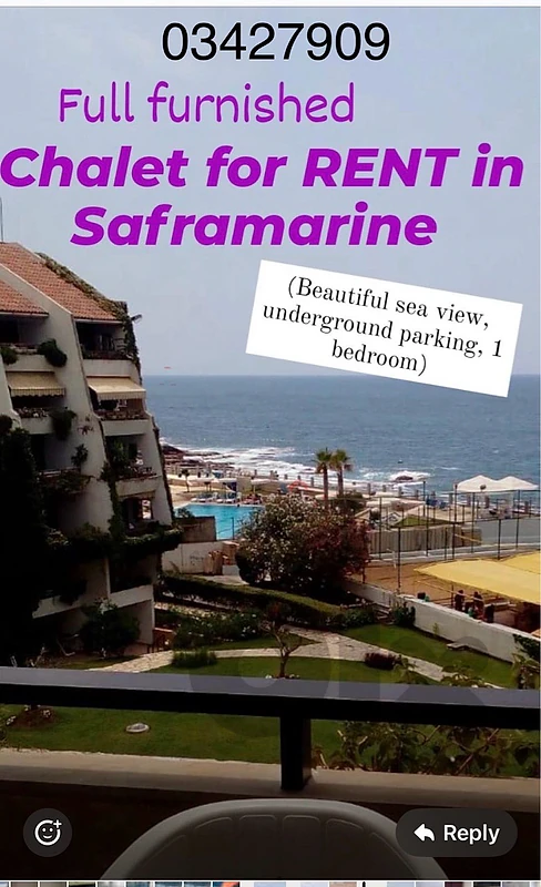 Safra Marine chalet  for rent