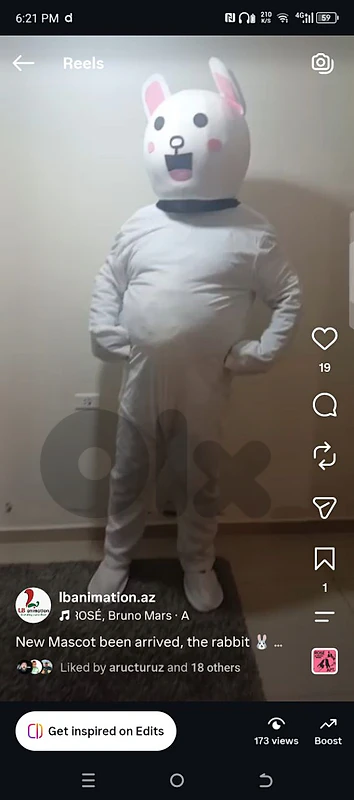 George pig and White rabbit costume for sale