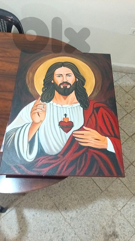 heart of jesus painting صورة قلب يسوع