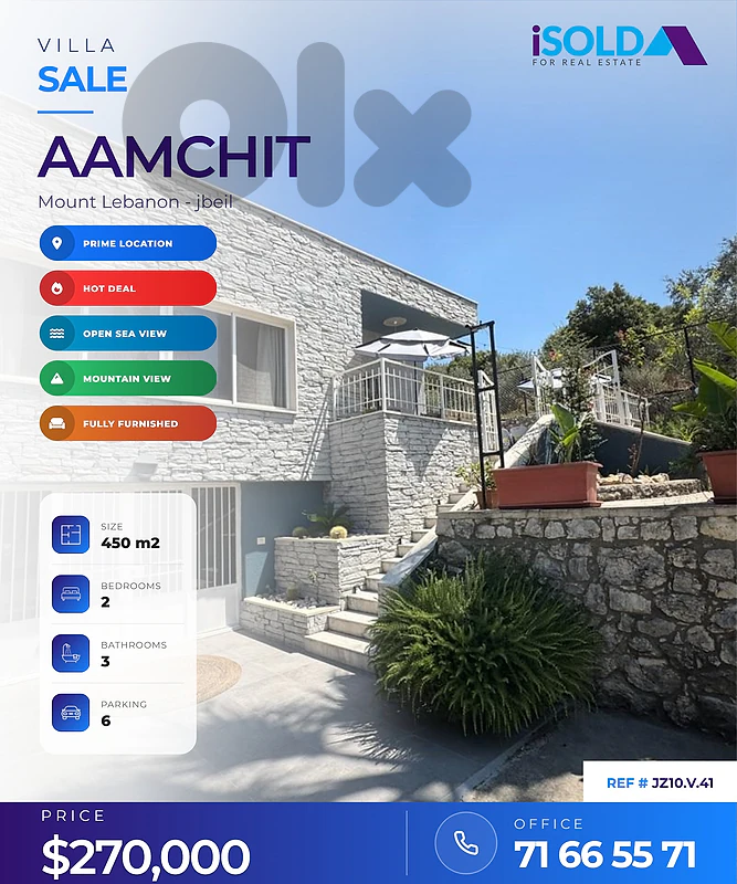 Fully Furnished Villa for Sale in a Quiet Area with Solar System