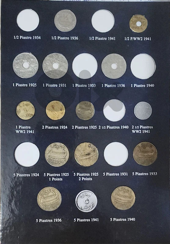 album for lebanese coins from 1924 till 2018