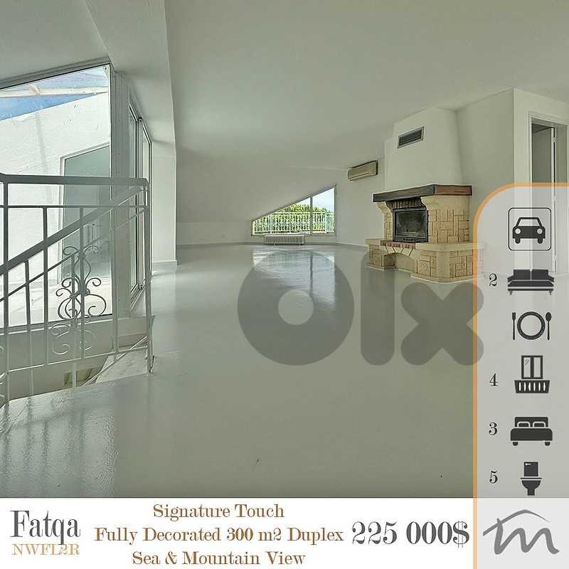 Fatka | 800$/m² | Decorated 300m² Duplex | 4 Balconies | Open View