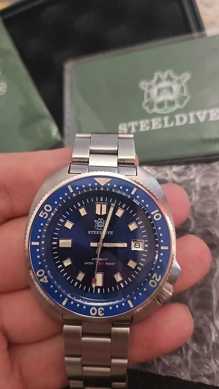 steel dive automatic watch
