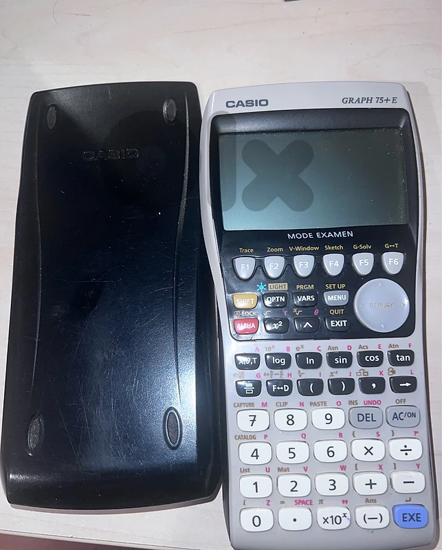 Casio calculator graph 75+E (mode examen)