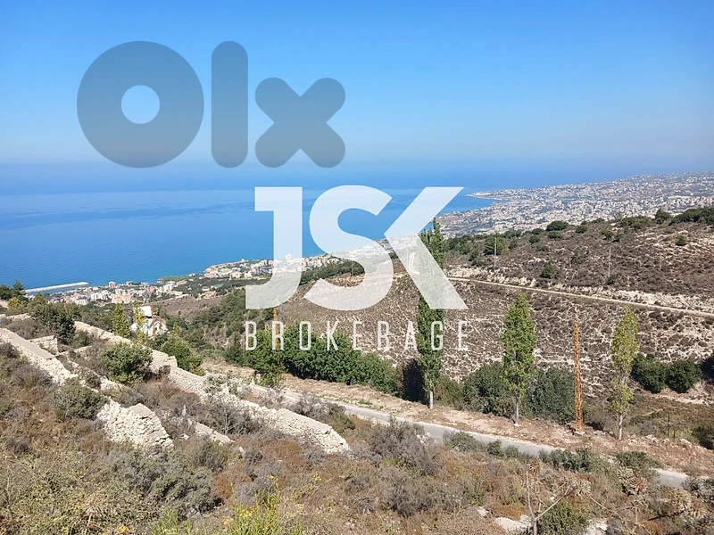L22385 Beautiful Land with Amazing View For Sale in Halat, Jbeil