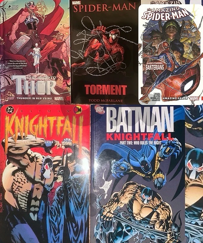 comic books Marvel Dc superheroes spiderman batman thor wolverine book