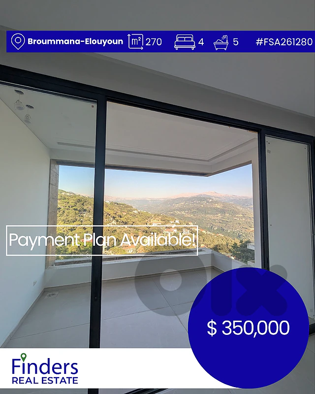 Duplex for sale in Broummana-Elouyoun شقة دوبلكس للبيع في برمانا - الع
