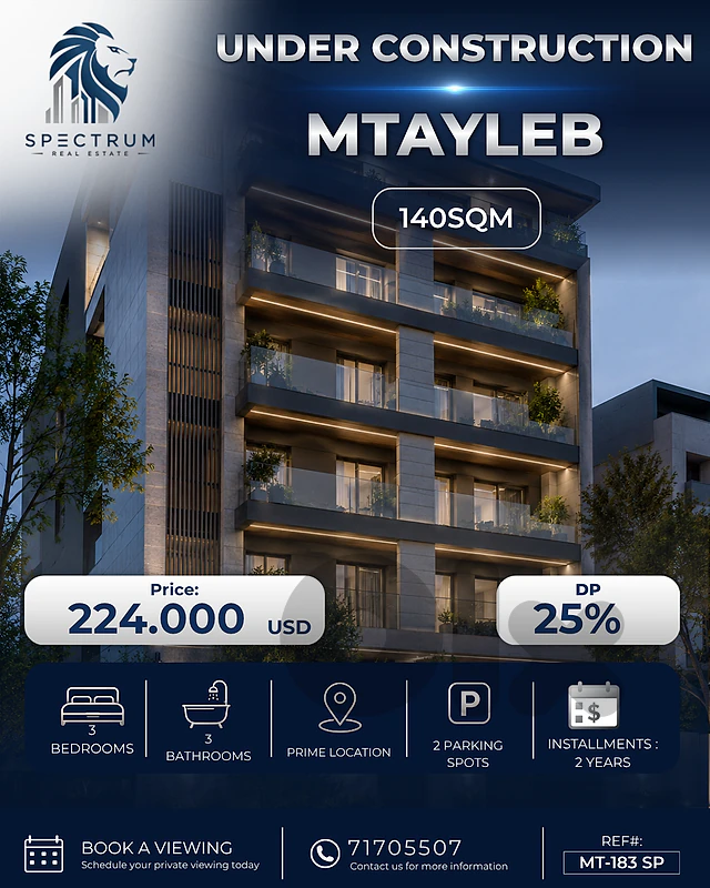 UNDER CONSTRUCTION | MTAYLEB PRIME | 25% DP | 2 YEARS P.F, (MT-183) SP