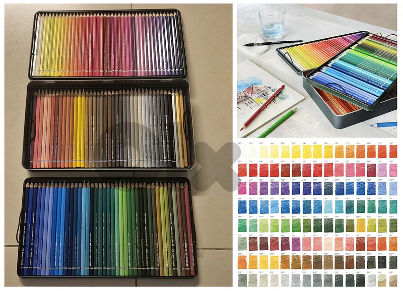 German Faber Castell Artists 120 Watercolour Pencils (Metal Tin Set)