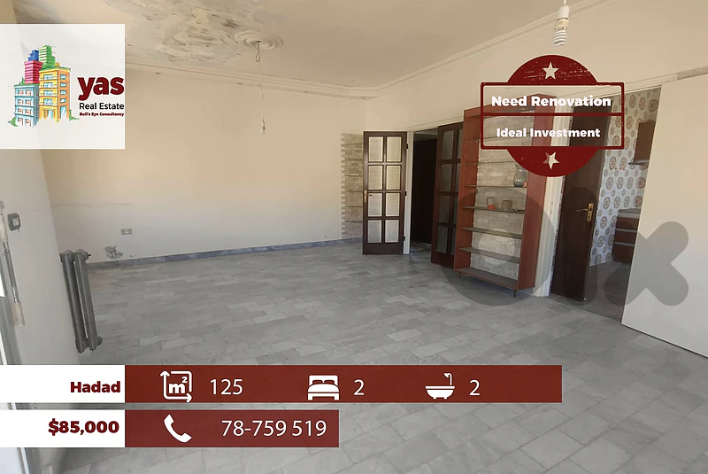 Hadad 125m2 | Flat | Need Renovation | Ideal Investment | AA/EL