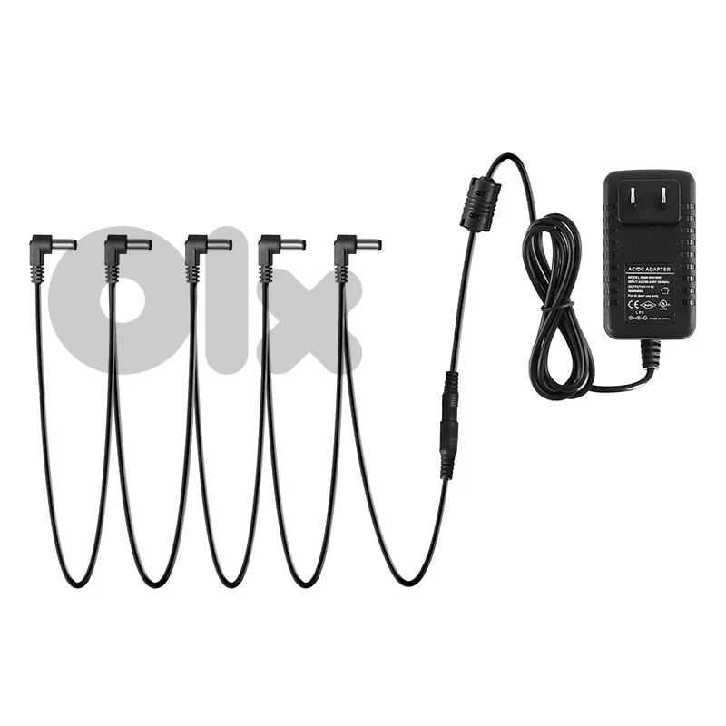 Donner DPA-1 9V Power Supply Adapter For Effect Pedals With 5 Way Cabl