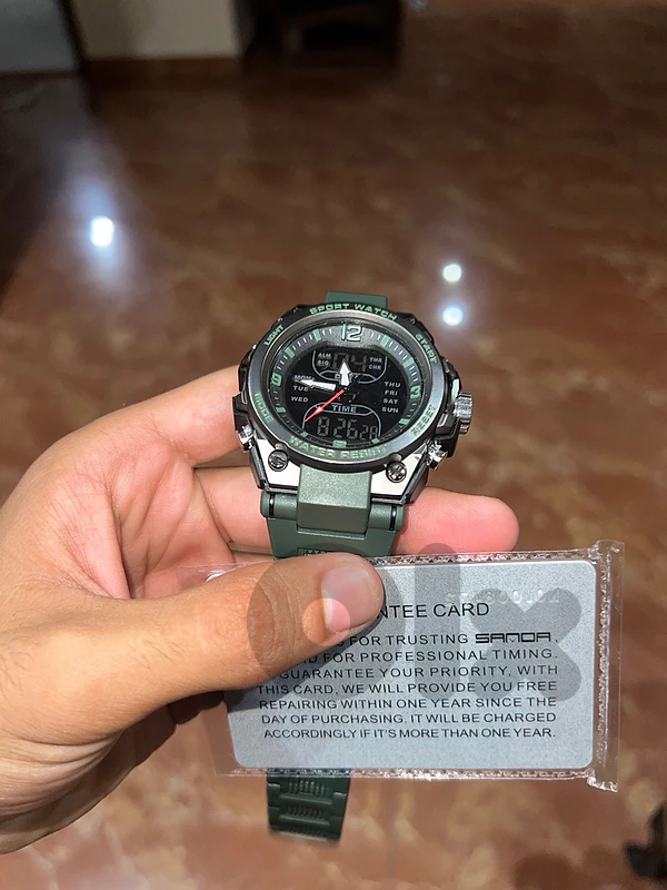 Sanda Sport Watch – Green Edition ⌚️💚