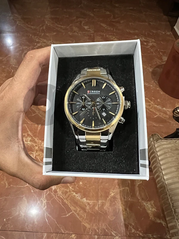 Original CURREN Two-Tone Gold & Silver Chronograph Watch
