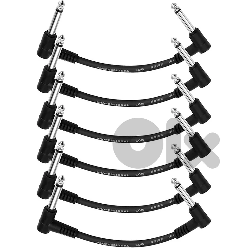 Donner 15cm Guitar Patch Cable Black 6-Pack