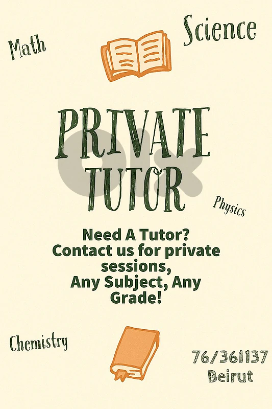 Private Teacher - Tutor - Private Lessons - Agenda