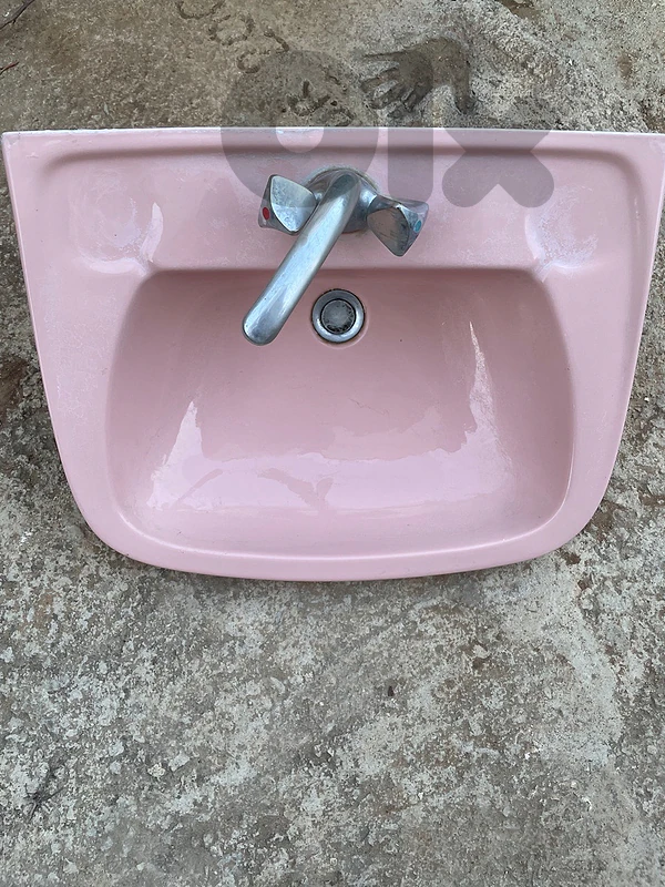 Pink Sink With Mixer